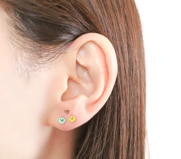ゆるくて平和な ボディピアス ニコニコ 14G 16G 18G軟骨ピアス 片耳 1