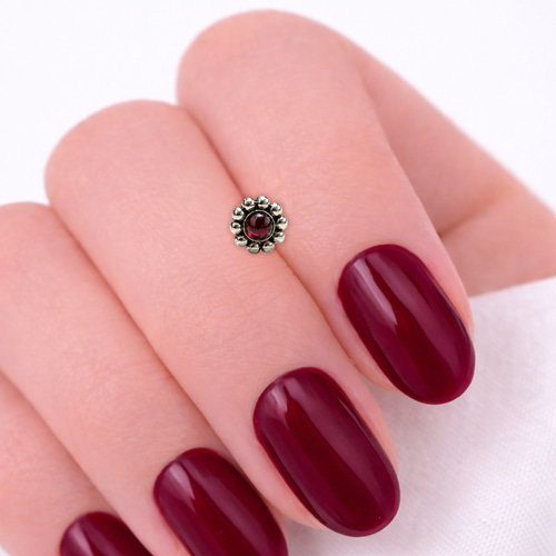 Garnet Veil〈ガーネットヴェイル〉 ボディピアス ガーネット 14G 16G