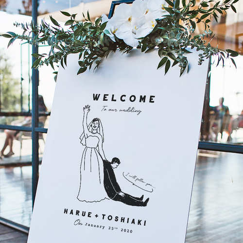 ウェディング ウェルカムボード 新郎新婦セット（結婚式
