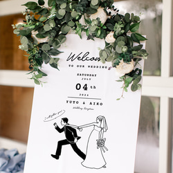 ウェルカムボード シンプルデザイン│ウェディング 結婚式 イニシャル