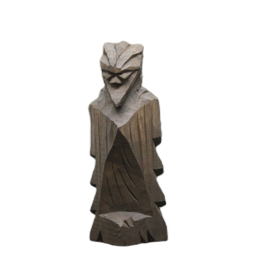 迦楼羅(かるら)（15cm kr6222 ）仏像 円空仏 摸刻 木彫 彫刻 円