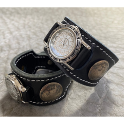 ¥9900→20%off Cactus/カクタスレザー ブレスウォッチType4 ブラック（文字盤33mm/Mサイズ） 3枚目の画像