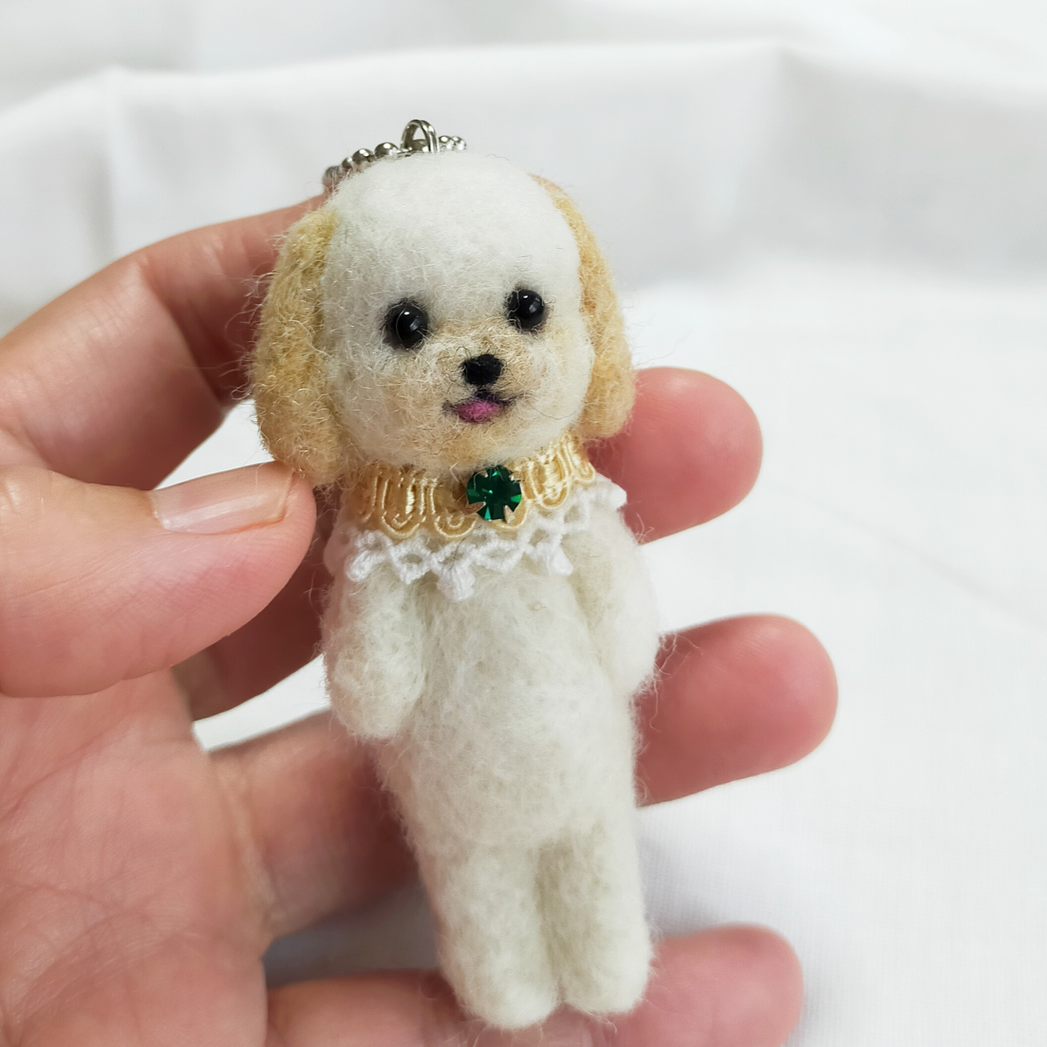 わんこ限定　うちの子プレート　羊毛フェルト作品 ◾受注制作・羊毛フェルトわんこ・犬・うちの子オーダー・お座り