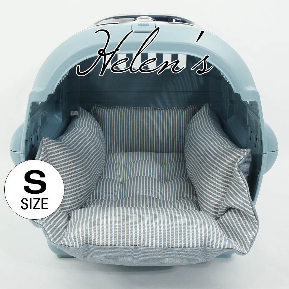 【送料*無料】キャリークッションベッド/クレートクッション 10オンスヒッコリーデニムサックス　Sサイズ