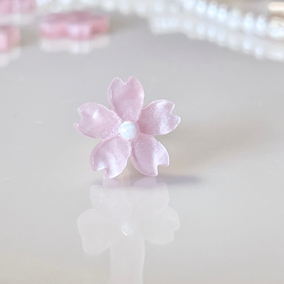 桜 オパール サクラ ピンク ボディピアス 14G 16G 18G 春 お花見 軟骨ピアス 片耳 1個のお値段 10枚目の画像