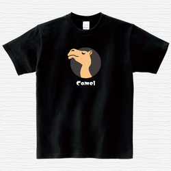 【送料込】ラクダ 黒 Tシャツ 英語 カラー【受注生産】 2枚目の画像