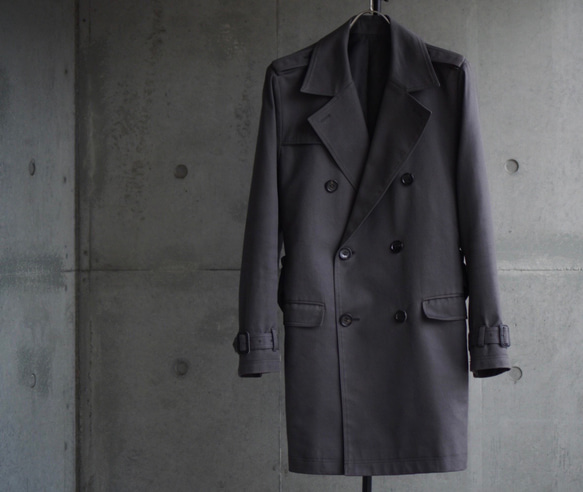 【展示作品】40/2ギャバヴィンテージトレンチコート 2枚目の画像