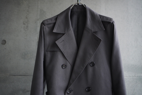 【展示作品】40/2ギャバヴィンテージトレンチコート 3枚目の画像