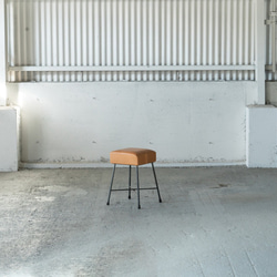 【送料無料】LOAF STOOL LOW/スツール/本革/アイアン 4枚目の画像