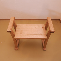 玄関椅子／両手付き椅子(クリ・オイル)【受注制作】 3枚目の画像