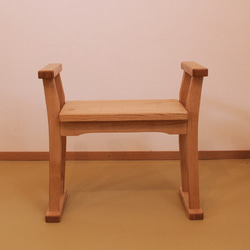 玄関椅子／両手付き椅子(クリ・オイル)【受注制作】 4枚目の画像