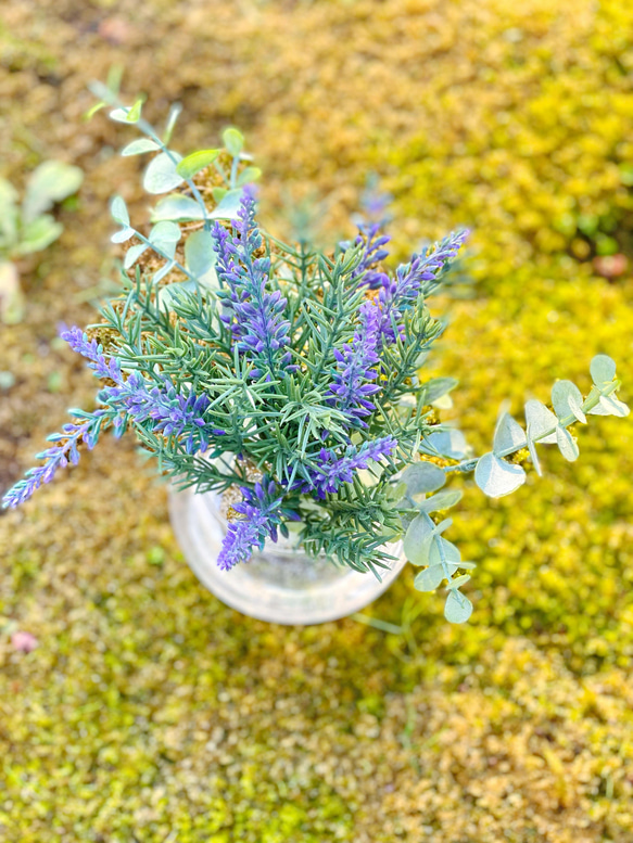 ハーブの女王♡ラベンダーの水換えなしずっと綺麗なお花の花瓶付きherb 2枚目の画像