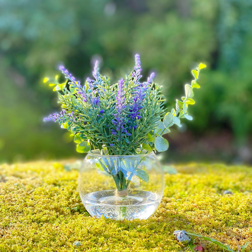 ハーブの女王♡ラベンダーの水換えなしずっと綺麗なお花の花瓶