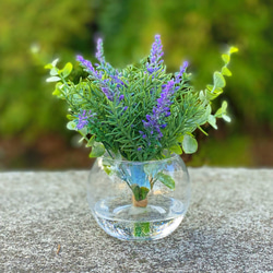 ハーブの女王♡ラベンダーの水換えなしずっと綺麗なお花の花瓶付きherb 4枚目の画像