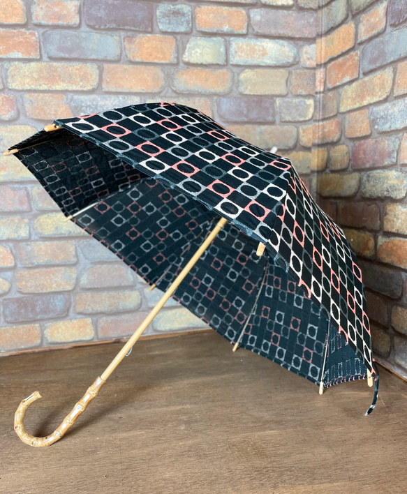 【✳︎刺繡＊ｺｯﾄﾝ＊撥水加工済✳︎バンブー】HiraTen　parasol＊ 1枚目の画像