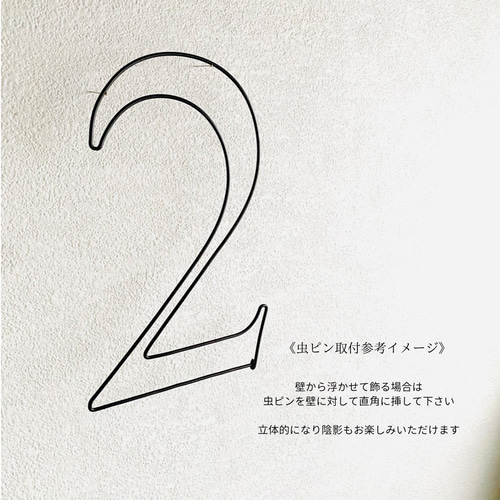 大きめ数字(虫ピン付属)ワイヤーレタリング お誕生日 記念日 ワイヤー