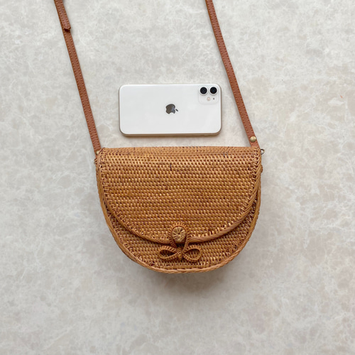 まあるいフォルムのショルダーかごバッグ♪ショルダーバッグ