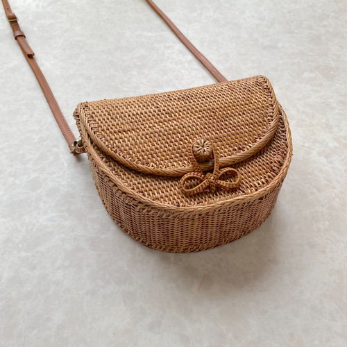 まあるいフォルムのショルダーかごバッグ♪ショルダーバッグ