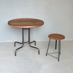 ＼送料無料／[Iron LV Low Stool]昇降式アイアンスツール 無垢材 丸椅子 カフェ 植物-122_l- 7枚目の画像