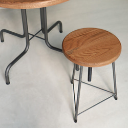 ＼送料無料／[Iron LV Low Stool]昇降式アイアンスツール 無垢材 丸椅子 カフェ 植物-122_l- 8枚目の画像