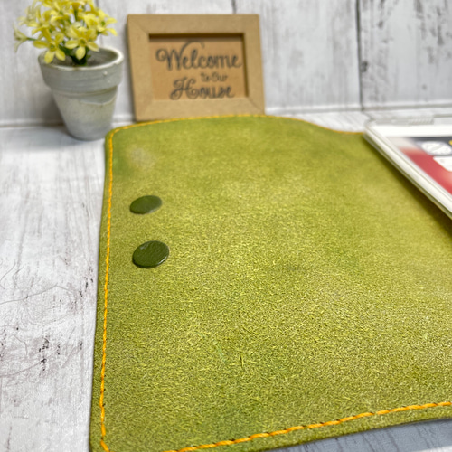 本革レザー iPadminiケース イタリアンレザー グリーン iPad miniケース 本革イタリアレザー 経年変化を楽しめる