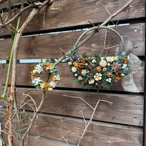 新作》⚪︎。。⚪︎森の香りナッツたっぷりミニリース プリザーブド