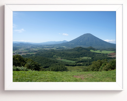 北海道芦別市の風景 A4写真プリント ガラス入り額装 ～雪のライン～ 北海道芦別市の風景 A4写真プリント ガラス入り額装 ～雪のライン～
