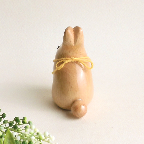 にんじんうさぎ (★台付き)  rabbit & carrot / wood animal 7枚目の画像