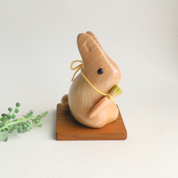 胡蘿蔔兔(★帶支架) 兔子&amp;胡蘿蔔/木頭動物 第2張的照片