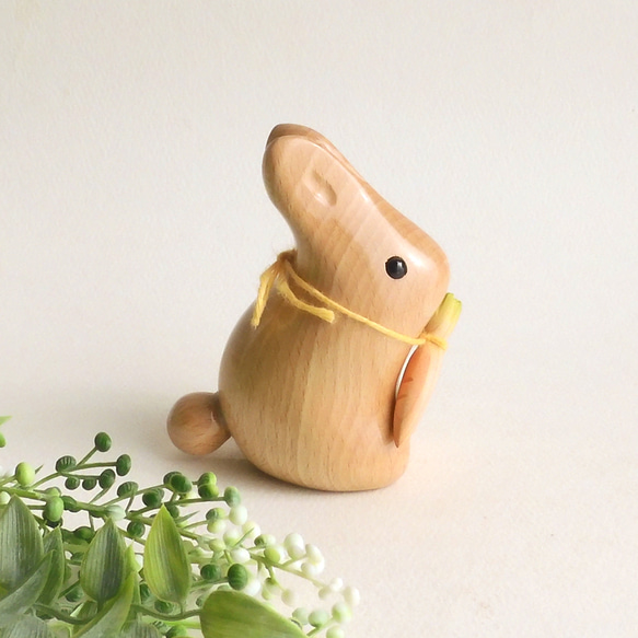 胡蘿蔔兔(★帶支架) 兔子&amp;胡蘿蔔/木頭動物 第3張的照片
