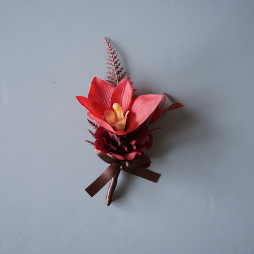 赤ブーケ　アーティフィシャルフラワー アーティフィシャルフラワー スタイリッシュな真紅カラーブーケ