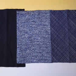 [舊佈料] 靛藍浴衣面料 15 件套 [棉質] 第5張的照片