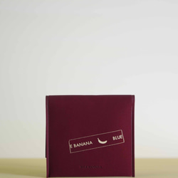 可定制【Suede Bordeaux】Banana Button Second Wallet 第1張的照片