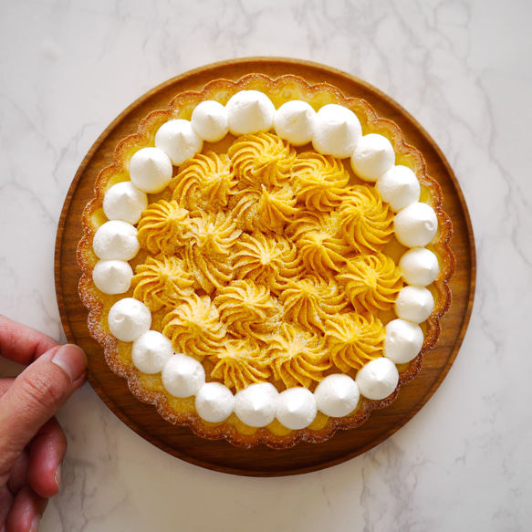 OIMO 蜜いもクリームタルト5号ホール さつまいも 芋 ケーキ チーズ スイートポテト 誕生日 バースデー お祝い 4枚目の画像