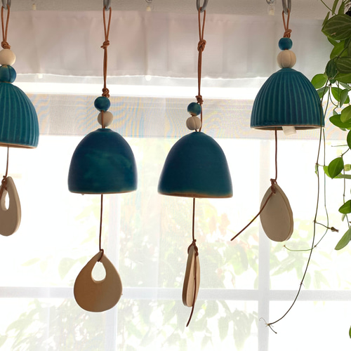 陶鈴（陶器の風鈴 ターコイズブルー 風鈴 mayumi 通販 8975293