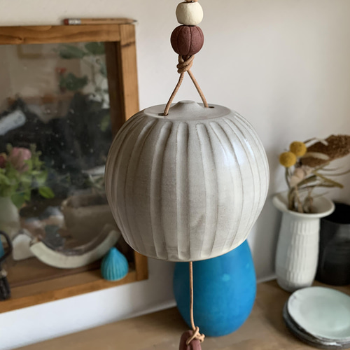 陶鈴（陶器の風鈴 グレー 風鈴 mayumi 通販 8975376｜Creema