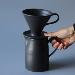 陶器のコーヒーサーバー　黒 3枚目の画像