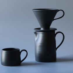 陶器のコーヒーサーバー　黒 4枚目の画像