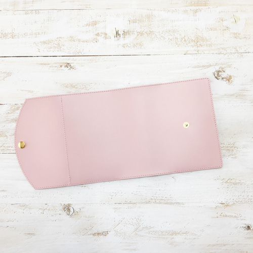 B6 牛革 可愛い 手帳カバー フラップ型 さくら色 手帳カバー