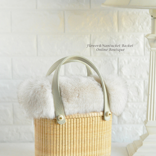 二枚セット！　ファー内袋　ナンタケットバスケット ナンタケットバスケットバントレイ・ツイード生地&フォックス