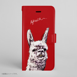 原創手帳型iPhone手機殼「羊駝-Alpaca」 第1張的照片