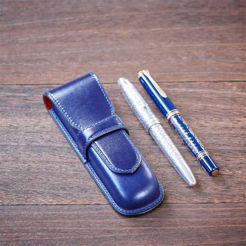 万年筆ケース 2本挿し ペンケース 革小物yoshii 通販 8998759｜Creema