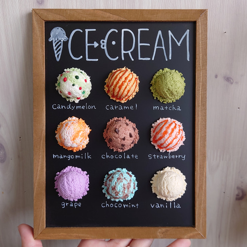 ⚠作品説明必読⚠受注製作9種のflavorアイスクリーム屋さんのメニュー