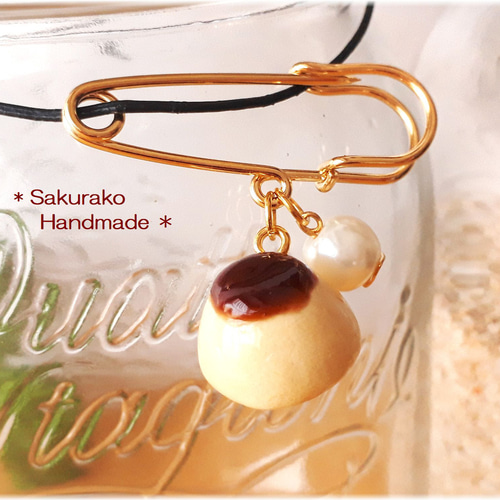 ◇ぷくぷくプリン◇選べる金具◇フェイクスイーツ◇キーホルダー