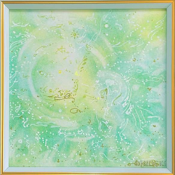 パステルアート 絵画 癒しの絵 抽象画パステルアート「緑の癒し」 絵画 HIDEKI 通販 9011463｜Creema