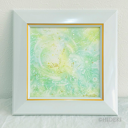 抽象画パステルアート「緑の癒し」 絵画 HIDEKI 通販 9011463｜Creema
