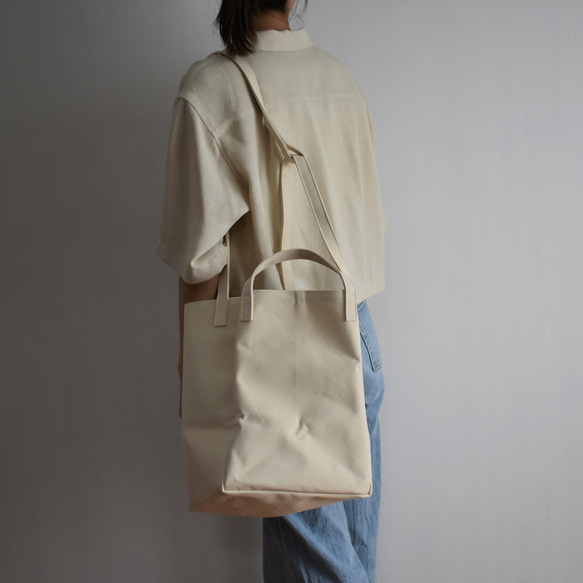 DROP SHOULDER TOTE BAG（キナリ） 7枚目の画像