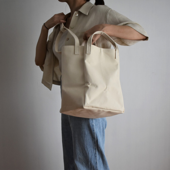 DROP SHOULDER TOTE BAG（キナリ） 8枚目の画像