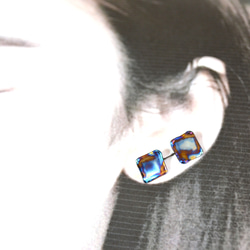 Titanium　pierced earrings・16G・チタンピアス・テトラ・B 1枚目の画像