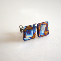 Titanium　pierced earrings・16G・チタンピアス・テトラ・B 2枚目の画像